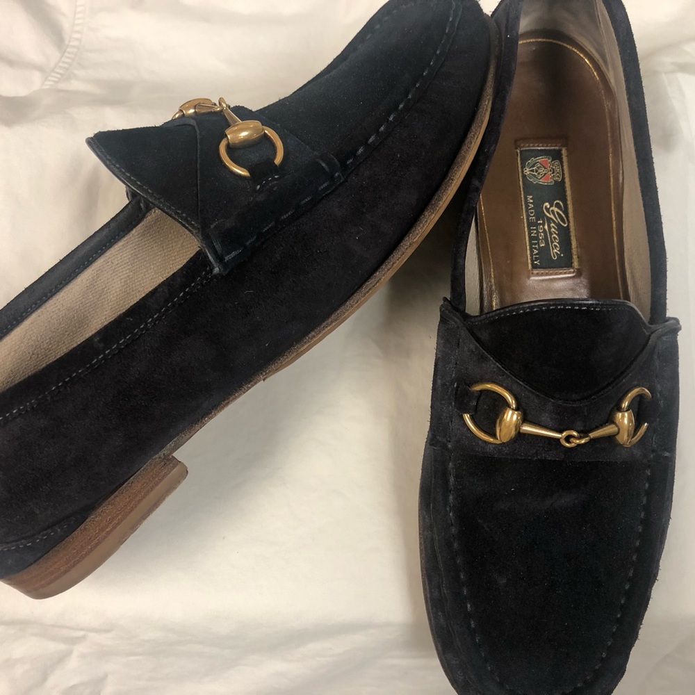 Gucci men’s Suede loafers